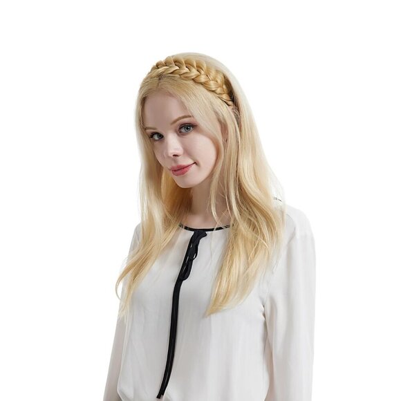 Wide Braided Headband Elastic Non-slip Hair Accessory for Women Girl